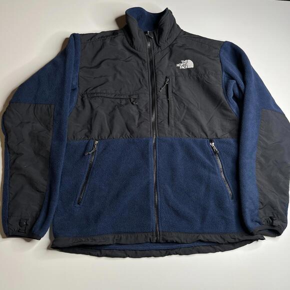 The North Face Denali Jacket Men’s M Blue Black Polartec Recycled Fleece Full Zi - Picture 1 of 7